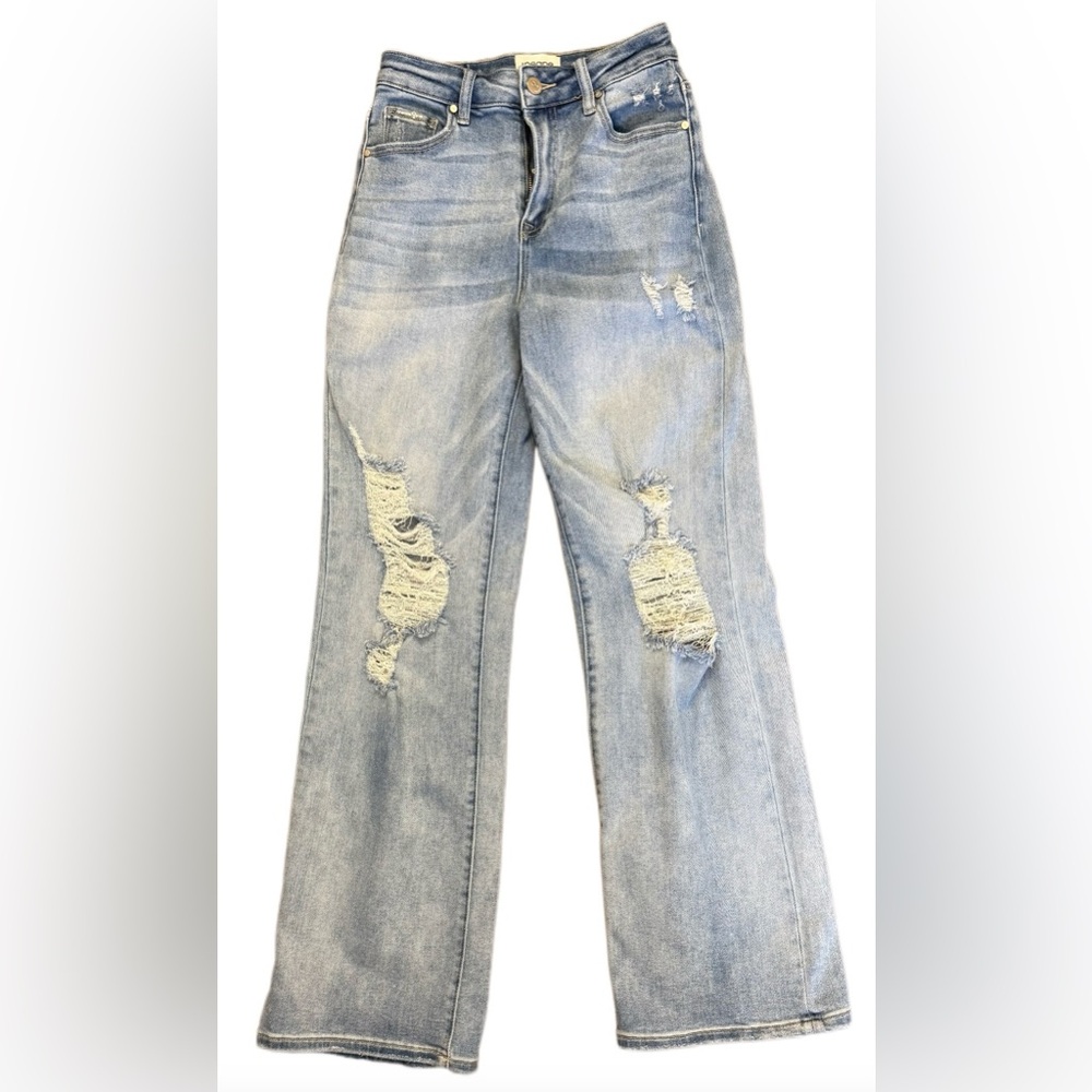 Ingene Gene Los Angeles Distressed Stretch Straight Leg Jeans Size 3/25
